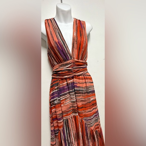 Misa Los Angeles Striped Multicolor Maxi Dress - Picture 5 of 10